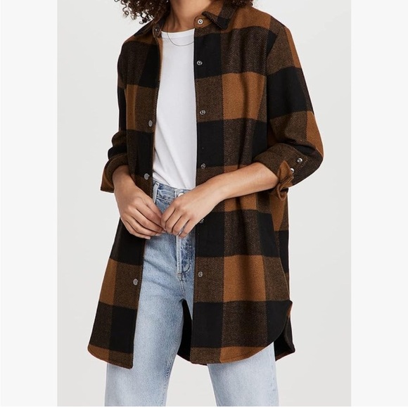 RD STYLE conscious Eldridge Plaid Check Shirt Jacket Shacket Size XS oversized - Picture 12 of 13